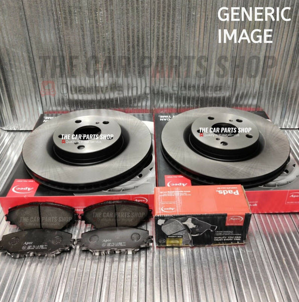 FOR PEUGEOT 307 2.0 HDI MK1 PREMIUM APEC REAR BRAKE DISCS 247MM & APEC PADS