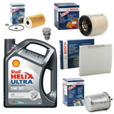 FOR VW POLO HATCH 1.6 TDI MK5 6R FULL BOSCH SERVICE KIT WITH SHELL 5W30 OIL