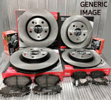 PREMIUM APEC FRONT & REAR BRAKE DISCS & BRAKE PADS FOR TOYOTA AURIS EXCEL HYBRID