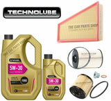 TO FIT FORD MONDEO 2.0 TDCI MK4 07-14 TECHNOLUBE SERVICE KIT + AIR OIL FUEL KIT