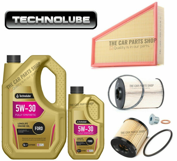 TO FIT FORD MONDEO 2.0 TDCI MK4 07-14 TECHNOLUBE SERVICE KIT + AIR OIL FUEL KIT