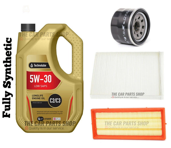 SERVICE KIT FOR SMART FORTWO 1.0 PETROL 451 CABIN AIR OIL AND 5L 5W30 MOTOR OIL
