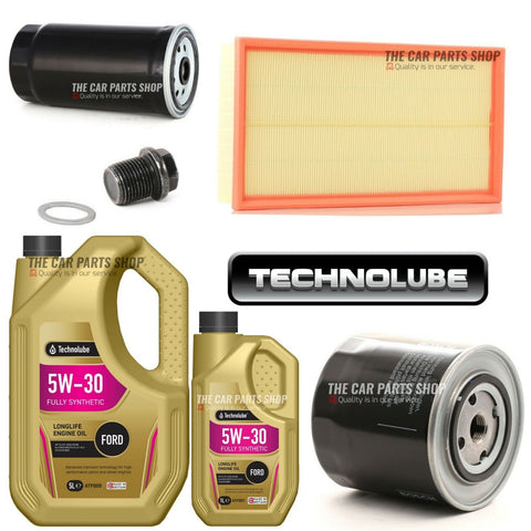 FOR VOLVO V70 ESTATE TDI 2000 SERVICE KIT 6L 5W30 & AIR OIL FUEL FILTER & PLUG