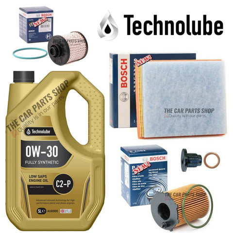 TO FIT PEUGEOT 3008 BLUE 1.6 HDI 14-16 BOSCH SERVICE KIT AIR FUEL OIL & 0W30 OIL