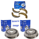 REAR BRAKE DRUMS SET AND REAR BRAKE SHOES FOR TOYOYA HI-LUX HL2 4X4 D-4D DCB
