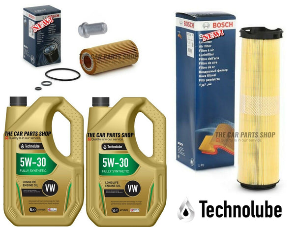 FOR MERCEDES E320 CDI 3.2 W211 BOSCH SERVICE KIT 10L TECHNOLUBE & AIR OIL FILTER