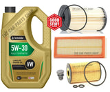 FUEL OIL AIR FILTER SERVICE KIT FOR VW TIGUAN 2.0 TDI (5N) 2008> 5L TECHNOLUBE