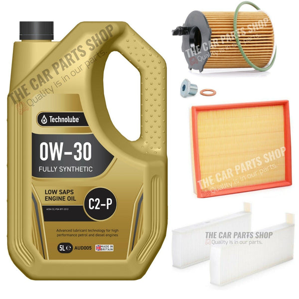 SERVICE KIT FOR PEUGEOT 3008 BLUE 1.6 HDI ACTIVE 2014-2016 5L OIL & 3 FILTERS