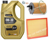 SERVICE KIT FOR PEUGEOT 3008 BLUE 1.6 HDI ACTIVE 14-16 5L 0W30 & NEW AIR OIL KIT