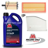 MILLER'S SERVICE KIT FOR VW GOLF 2.0 GT TDI MK6 WITH AIR CABIN OIL SUMP PLUG