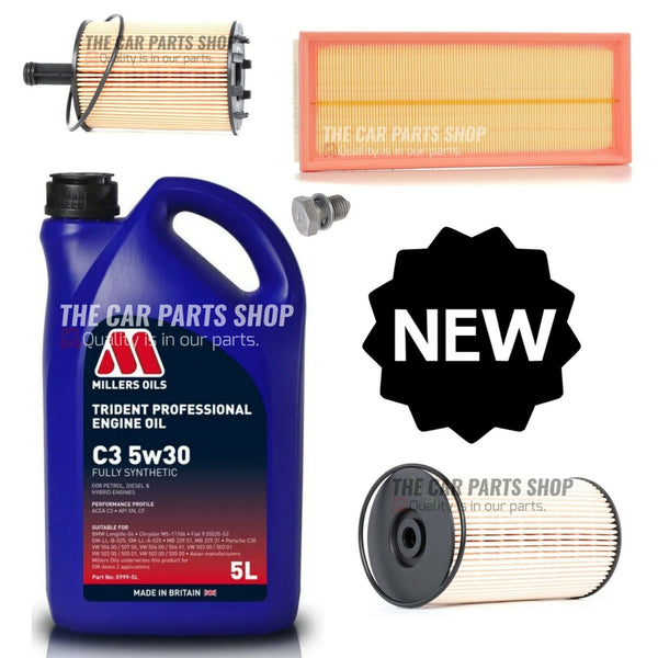 MILLER'S SERVICE KIT FOR VW GOLF 2.0 GT TDI MK6 FUEL OIL AIR FILTER PACKAGE