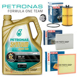 COMPLETE BOSCH SERVICE KIT WITH PETRONAS FITS VAUXHALL CORSA D 1.2 PETROL