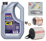 SERVICE KIT FOR BMW 320i E90 04-11 5L GRANVILLE OIL & AIR OIL 4 NGK SPARK PLUGS