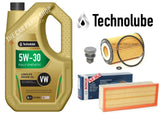 AIR OIL FILTER TECHNOLUBE 5L BOSCH SERVICE PACKAGE FOR VW CADDY 2.0 TDI 15-20