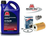 FOR VW GOLF BLUEMOTION 1.6 TDI MK6 MILLERS OIL CHANGE SERVICE KIT 5 LITRES
