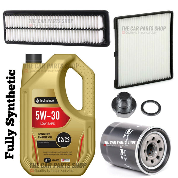 SERVICE KIT FOR HYNUDAI i10 PREMIUM 1.0 PETROL 2013> 5L 5W30 & AIR OIL CABIN
