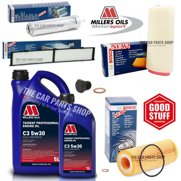 FULL BOSCH SERVICE KIT FOR BMW 1 SERIES 120D M SPORT E87