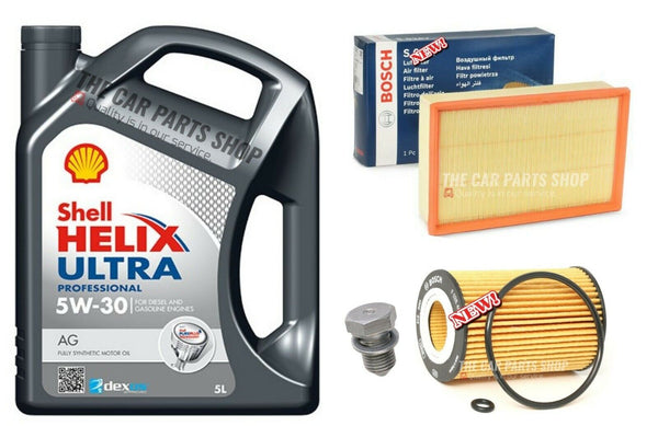 FOR VW T-ROC 1.6 TDI 2017> BOSCH SERVICE KIT 5L SHELL & AIR OIL FILTER IN BOSCH
