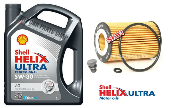 FOR VW T-ROC 1.6 TDI 2017> BOSCH SERVICE KIT 5L SHELL OIL CHANGE SERVICE KIT