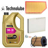 5L OIL + AIR OIL POLLEN SERVICE KIT FOR VOLVO S80 D2 1.6 DIESEL MK2