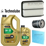 SERVICE KIT FOR MITSUBISHI ASX 1.8 DI-D 4 DIESEL 6L 5W30 & AIR OIL POLLEN FILTER