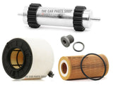 FILTER SERVICE KIT FOR AUDI A4 3.0 TDI V6 2015> FUEL OIL AIR FILTER & SUMP PLUG