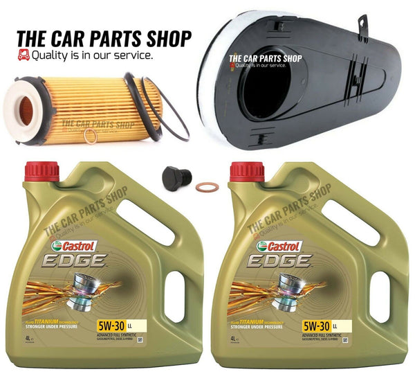 FOR BMW 730D MSPORT 8L CASTROL EDGE SERVICE KIT WITH AIR OIL FILTER & SUMP PLUG