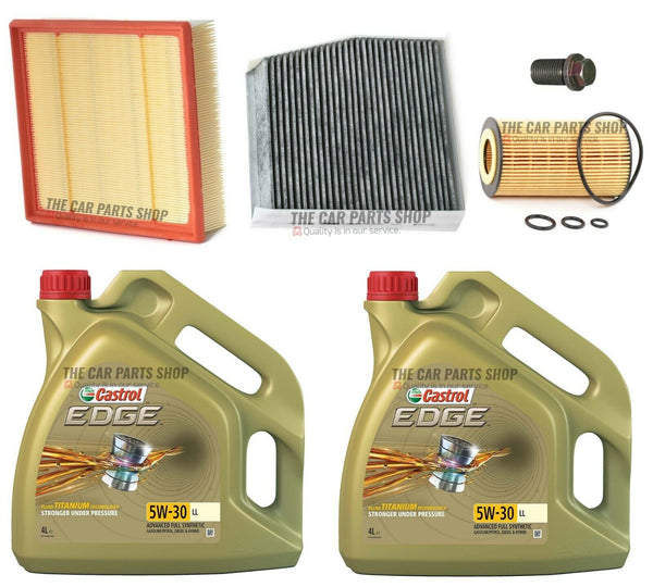 FITS MERCEDES B200 CASTROL EDGE 8L SERVICE KIT WITH 3 NEW FILTERS
