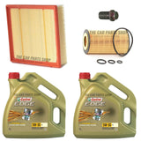 FITS MERCEDES B200 CASTROL EDGE 8L SERVICE KIT + AIR OIL FILTER AND PLUG NEW