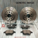 FOR TOYOTA AVENSIS T SPIRIT 2.2 D-4D DRILLED GROOVED FRONT DISCS 320MM & PADS