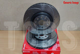 FOR BMW 5 SERIES 520D G31 DRILLED GROOVED BREMBO FRONT BRAKE DISCS 300MM
