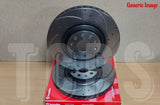 FOR BMW 5 SERIES 520D G31 BREMBO REAR DRILLED GROOVED BRAKE DISCS 300MM