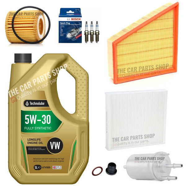 FULL SERVICE KIT FOR SKODA FABIA 1.2 PETROL MK2 LEVEL 1 HTP WITH 3 BOSCH PLUGS