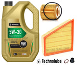 SERVICE KIT FOR SKODA FABIA 1.2 PETROL MK2 5L 5W30 & AIR OIL FILTER PACK
