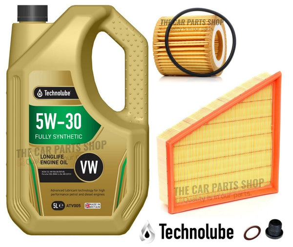 SERVICE KIT FOR SKODA FABIA 1.2 PETROL MK2 5L 5W30 & AIR OIL FILTER PACK