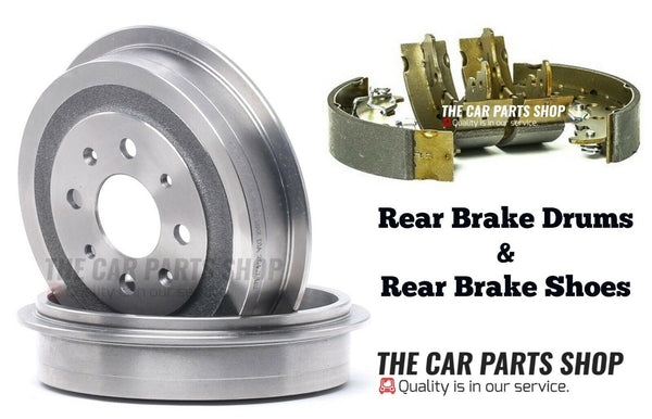 FOR VAUXHALL CORSA D LIFE 1.0 PETROL MK3 REAR BRAKE DRUMS AND BRAKE SHOES