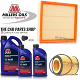 FOR BMW 1 SERIES M135i PETROL F21 SERVICE KIT NEW AIR OIL FILTER & 7L MILLERS