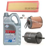 FITS PEUGEOT 207 1.4 PETROL 2006-2012 SERVICE KIT 10L FUCHS 10W40 & AIR OIL FUEL