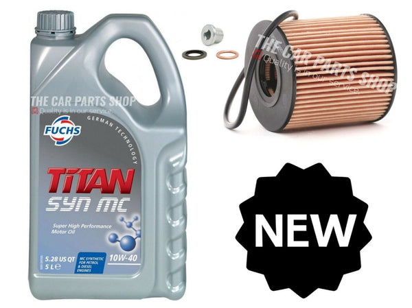 FITS PEUGEOT 207 1.4 PETROL 2006-2012 SERVICE KIT 10L FUCHS 10W40 AND OIL FILTER