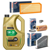 5 litres TECHNOLUBE 5W30 VW APPROVED SERVICE KIT FOR VW GOLF 2.0 GTI MK5 BOSCH