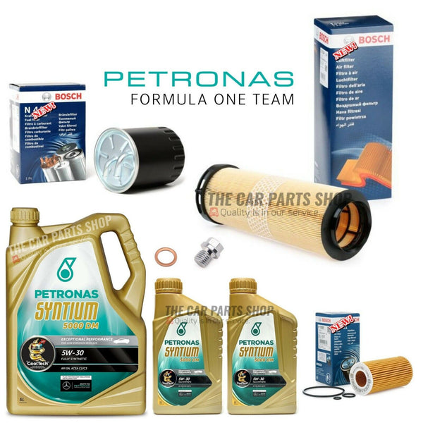 FOR MERCEDES C320 V6 DIESEL W203 BOSCH SERVICE KIT FUEL AIR OIL & 7L 5W30