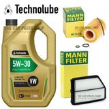 FITS HONDA CIVIC 2.2 CDTI 05-11 MANN-FILTER SERVICE KIT 5L OIL & MANN AIR OIL OE