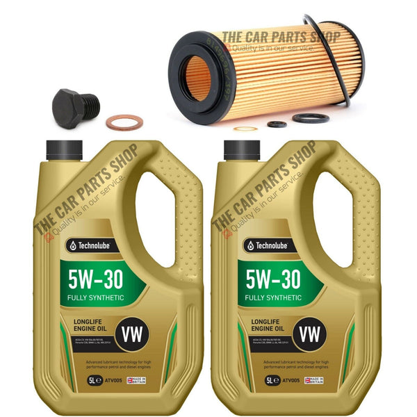 FOR BMW 5 SERIES 535D OIL CHANGE SERVICE KIT 10L TECHNOLUBE AND OIL FILTER PLUG