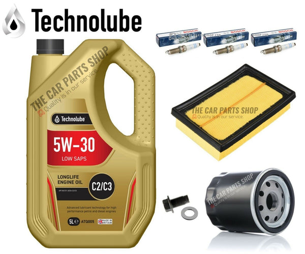 3 X BOSCH PLUGS AIR OIL SERVICE KIT FOR CITROEN C1 MK2 1.0 PETROL AIRSCAPE 2018>