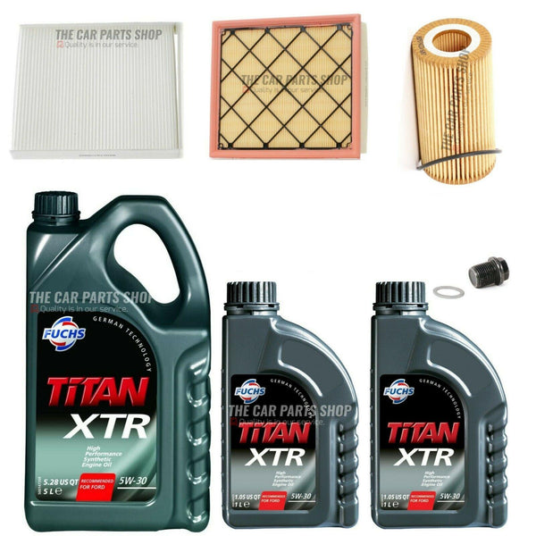 SERVICE KIT FOR FORD FOCUS ST-3 2.5 PETROL 2004> 7L FUCHS OIL & AIR CABIN & OIL