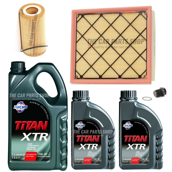 SERVICE KIT FOR FORD FOCUS ST-3 2.5 PETROL 2004> AIR OIL FILTER & FUCHS 5W30 7L