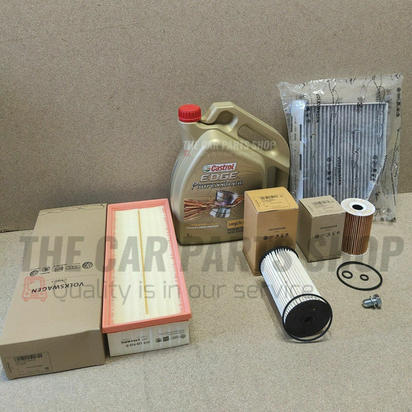 GENUINE CASTROL SERVICE KIT FOR VW PASSAT 2.0 TDI MK5 ALL GENUINE FILTERS