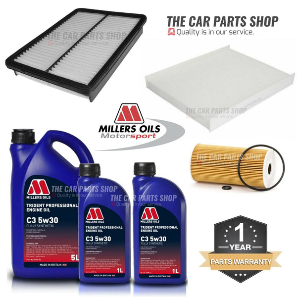 FITS HYUNDAI SANTA FE 2.2 MK2 2005-13 SERVICE KIT 7L MILLERS AIR OIL CABIN KIT