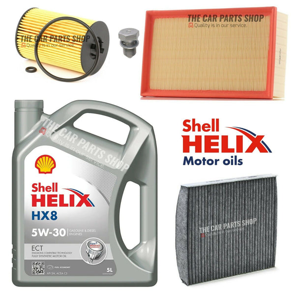 5L SHELL & AIR OIL CABIN SERVICE KIT FOR SKODA OCTAVIA SPORTLINE 2.0 TDI 12-20