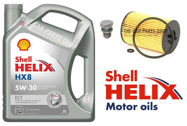 FOR SKODA OCTAVIA SPORTLINE 2.0 TDI 12-20 5L SHELL OIL CHANGE SERVICE KIT